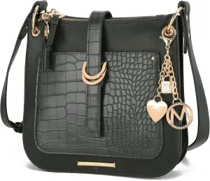 MKF Collection Women's Crossbody Bag, Vegan Leather Crossover Bag, Small Shoulder Bag Handbag by Mia K