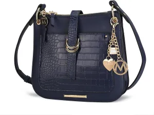 MKF Collection Women's Crossbody Bag, Vegan Leather Crossover Bag, Small Shoulder Bag Handbag by Mia K