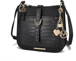 MKF Collection Women's Crossbody Bag, Vegan Leather Crossover Bag, Small Shoulder Bag Handbag by Mia K