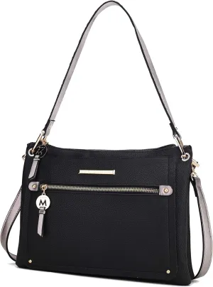 MKF Collection Women's Crossbody Bag, Vegan Leather Shoulder Bag Handbag Crossover Bag Purse by Mia K