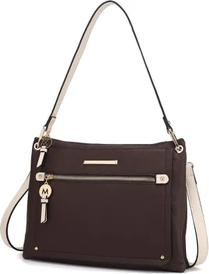 MKF Collection Women's Crossbody Bag, Vegan Leather Shoulder Bag Handbag Crossover Bag Purse by Mia K