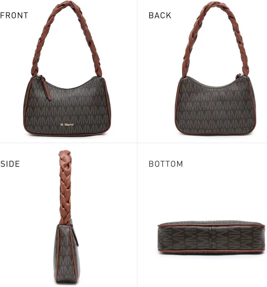MKP Hobo Bags for Women Braided Top Handle Tote Handbag Shoulder Bag Ladies Trendy Designer Clutch Purse with Zipper Closure