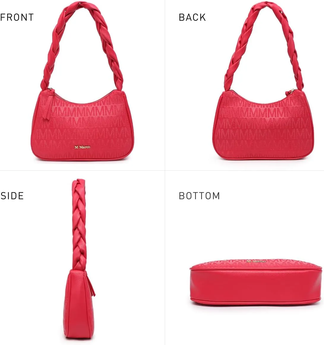 MKP Hobo Bags for Women Braided Top Handle Tote Handbag Shoulder Bag Ladies Trendy Designer Clutch Purse with Zipper Closure