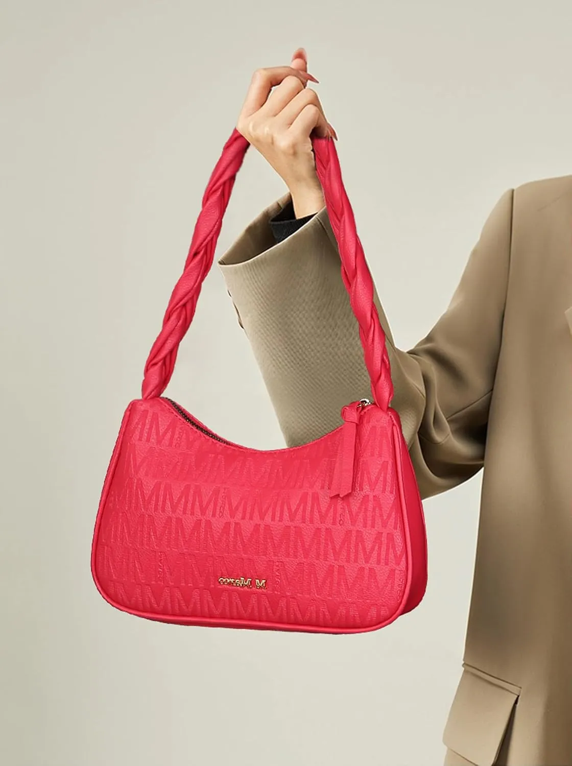 MKP Hobo Bags for Women Braided Top Handle Tote Handbag Shoulder Bag Ladies Trendy Designer Clutch Purse with Zipper Closure