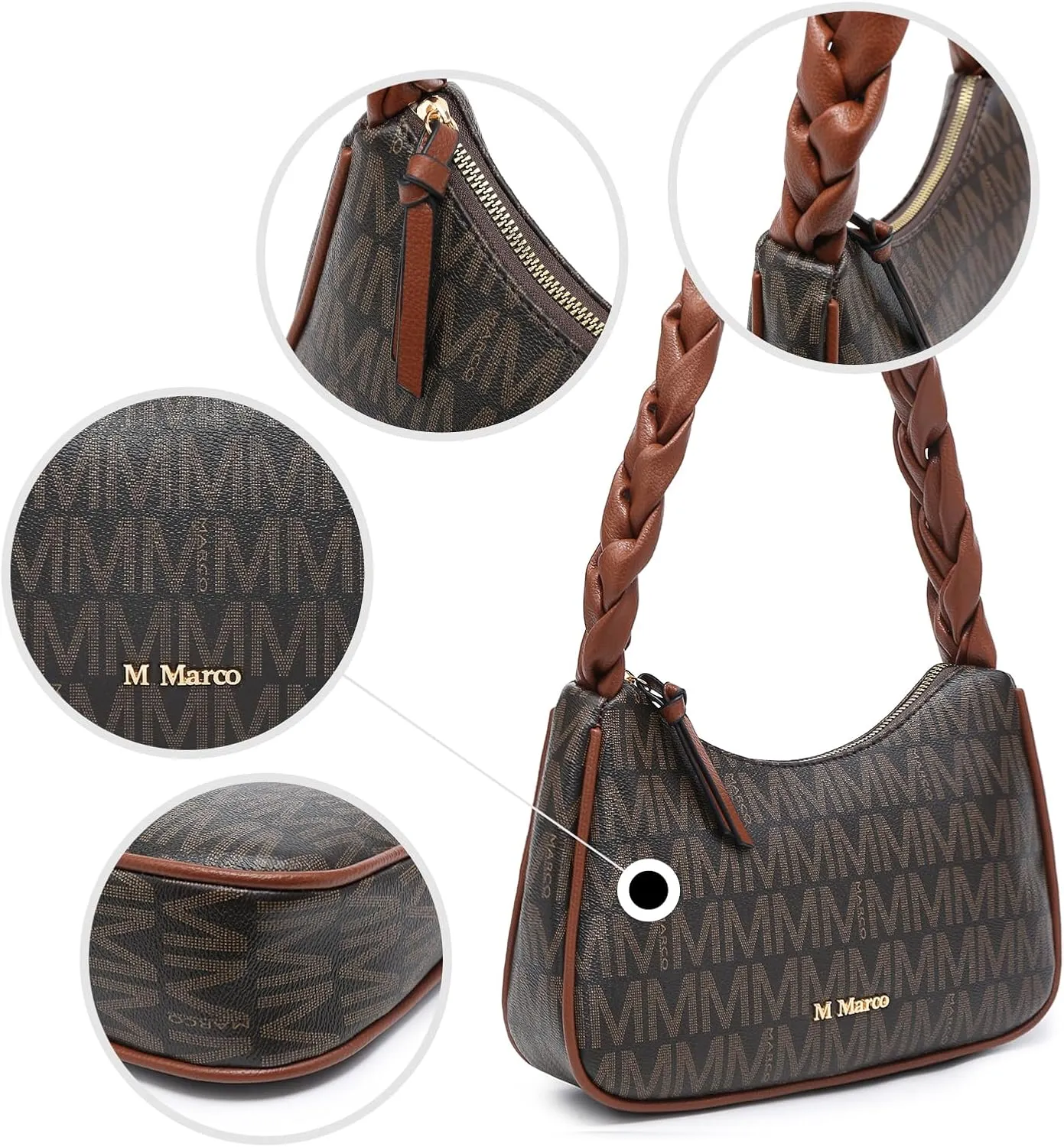MKP Hobo Bags for Women Braided Top Handle Tote Handbag Shoulder Bag Ladies Trendy Designer Clutch Purse with Zipper Closure