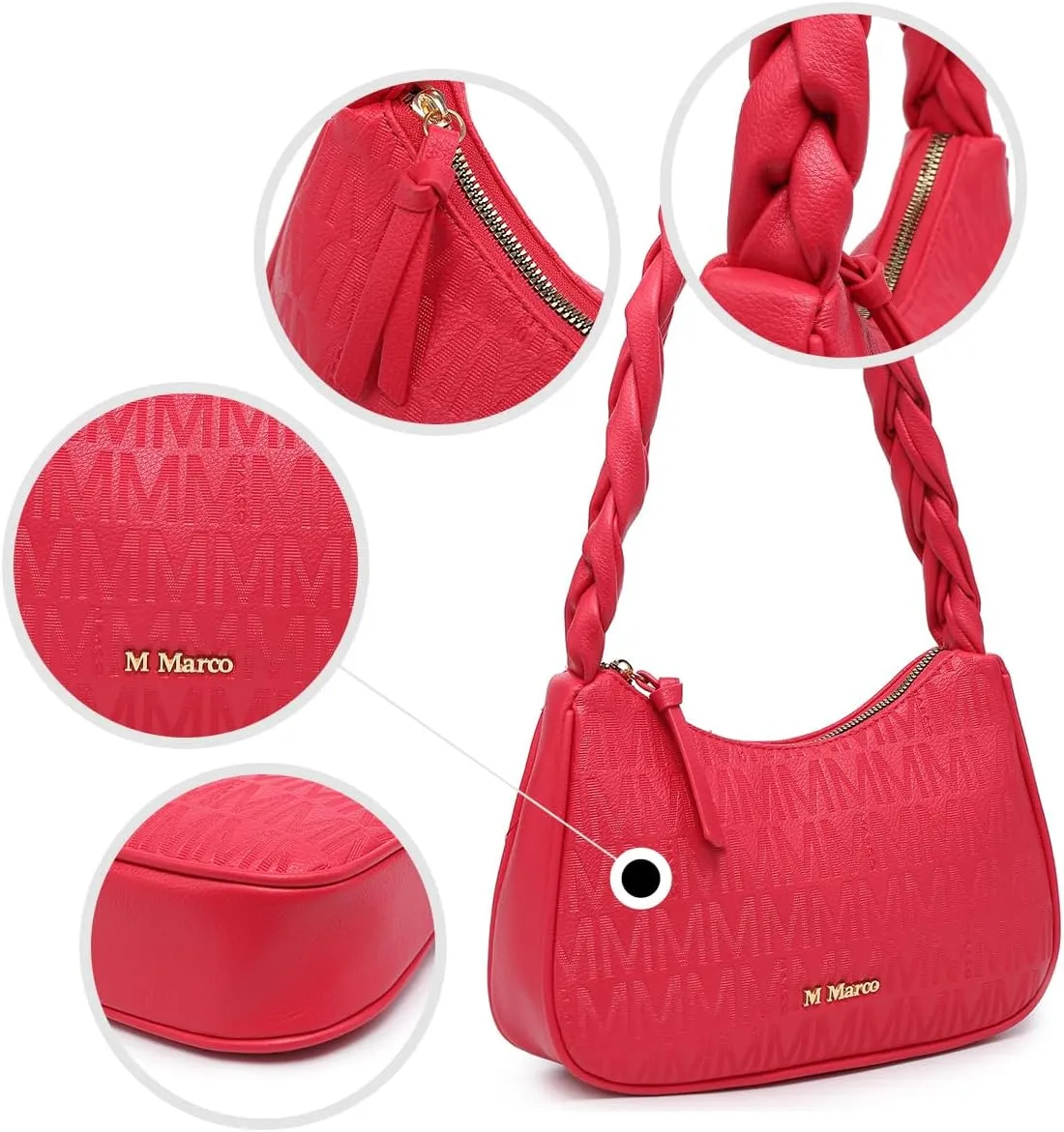 MKP Hobo Bags for Women Braided Top Handle Tote Handbag Shoulder Bag Ladies Trendy Designer Clutch Purse with Zipper Closure