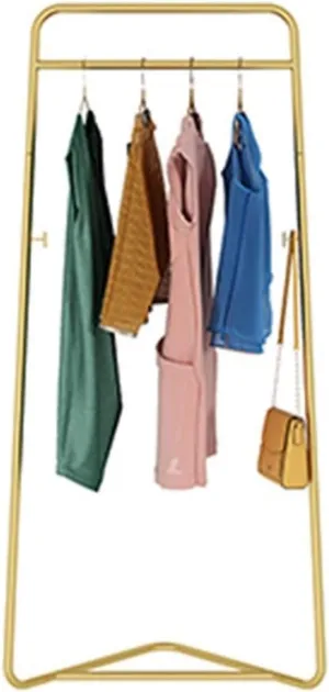 Mlaea Geometrically Designed Coat Rail, Heavy Duty Coat Hanger with 2 Hooks, Hat Handbag Hanger for Corner, Entryway, Living Room, Bedroom, Balcony, Office(Size:165 * 75CM,Color:C)