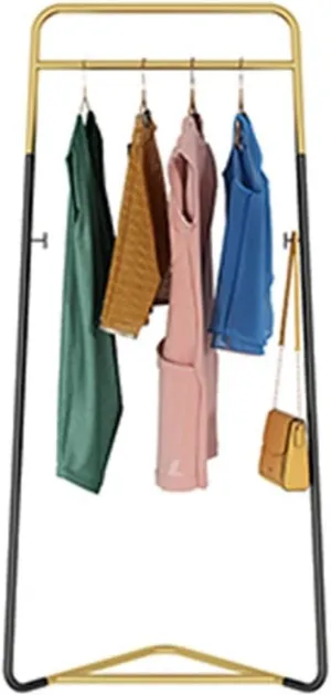 Mlaea Geometrically Designed Coat Rail, Heavy Duty Coat Hanger with 2 Hooks, Hat Handbag Hanger for Corner, Entryway, Living Room, Bedroom, Balcony, Office(Size:165 * 75CM,Color:D)