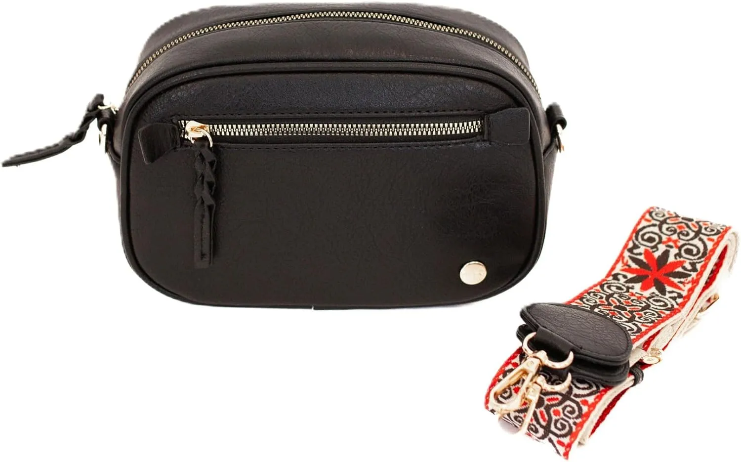 Modern Chic Crossbody Bags for Women - Gentry Crossbody Purse, Boho Vegan Leather Purse with Adjustable Strap