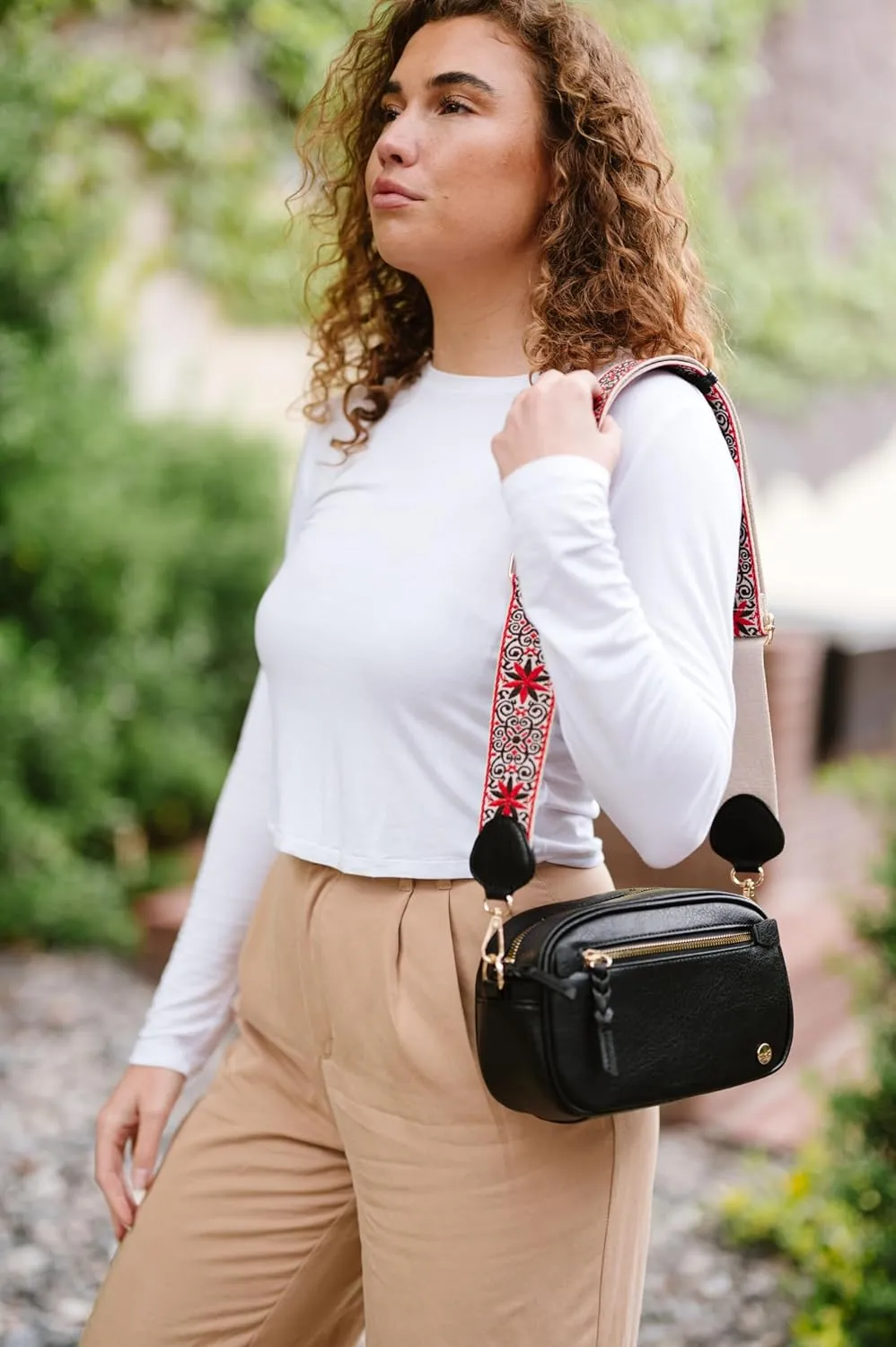 Modern Chic Crossbody Bags for Women - Gentry Crossbody Purse, Boho Vegan Leather Purse with Adjustable Strap