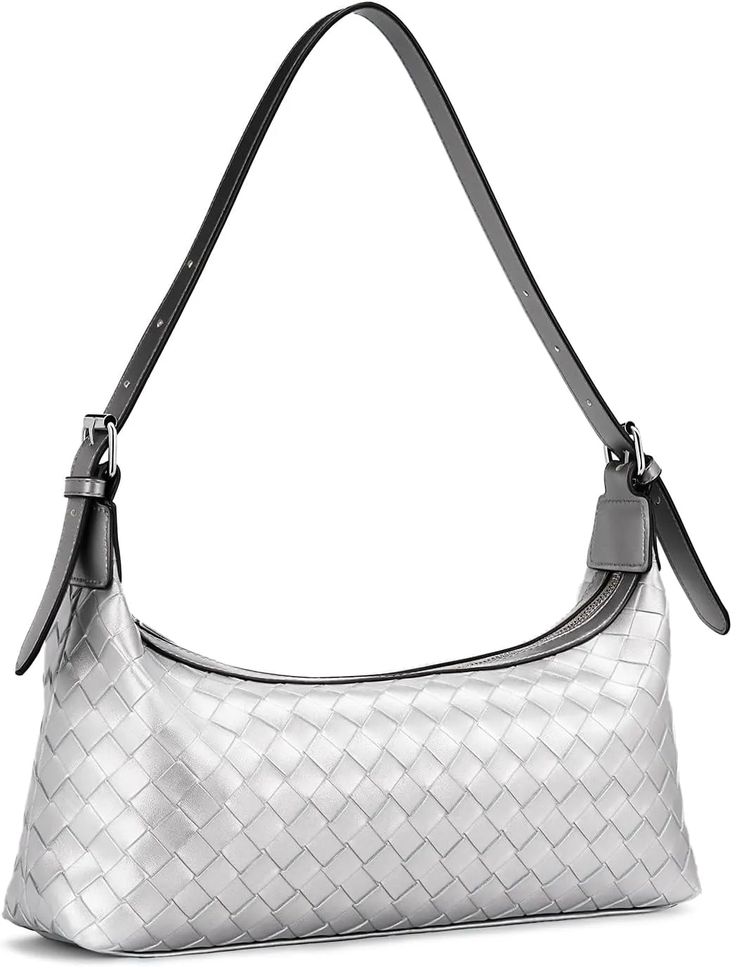 molshine Women's Hobo Shoulder Bags, PU Leather Woven Tote Handbag, Underarm Braided Evening Clutch Purse