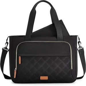 mommore Diaper Bag Tote Small Baby Bag with Insulated Pockets, Lightweight Mommy Tote with Stroller Straps, Nurse Gym Travel