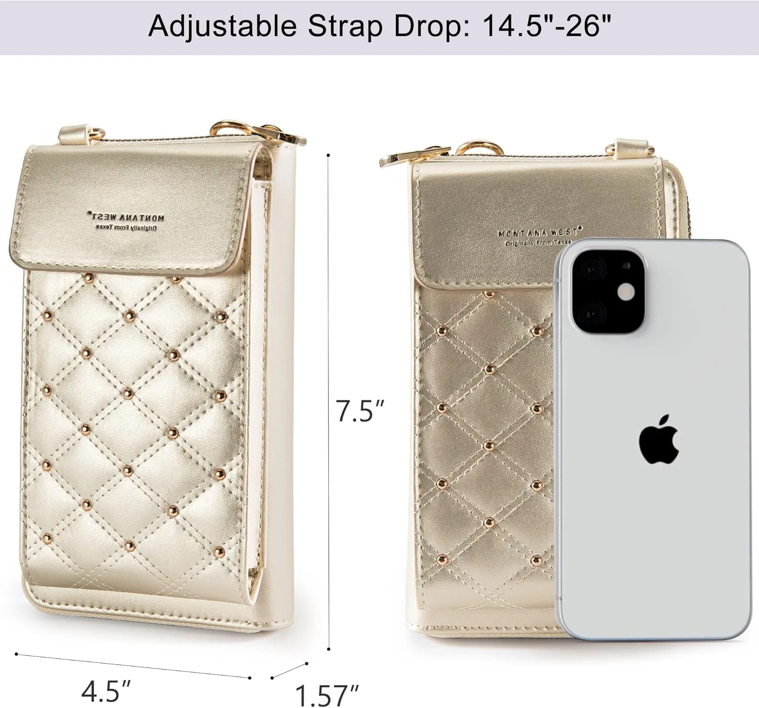 Montana West Small Crossbody Cell Phone Purse for Women RFID Blocking Cellphone Wallet