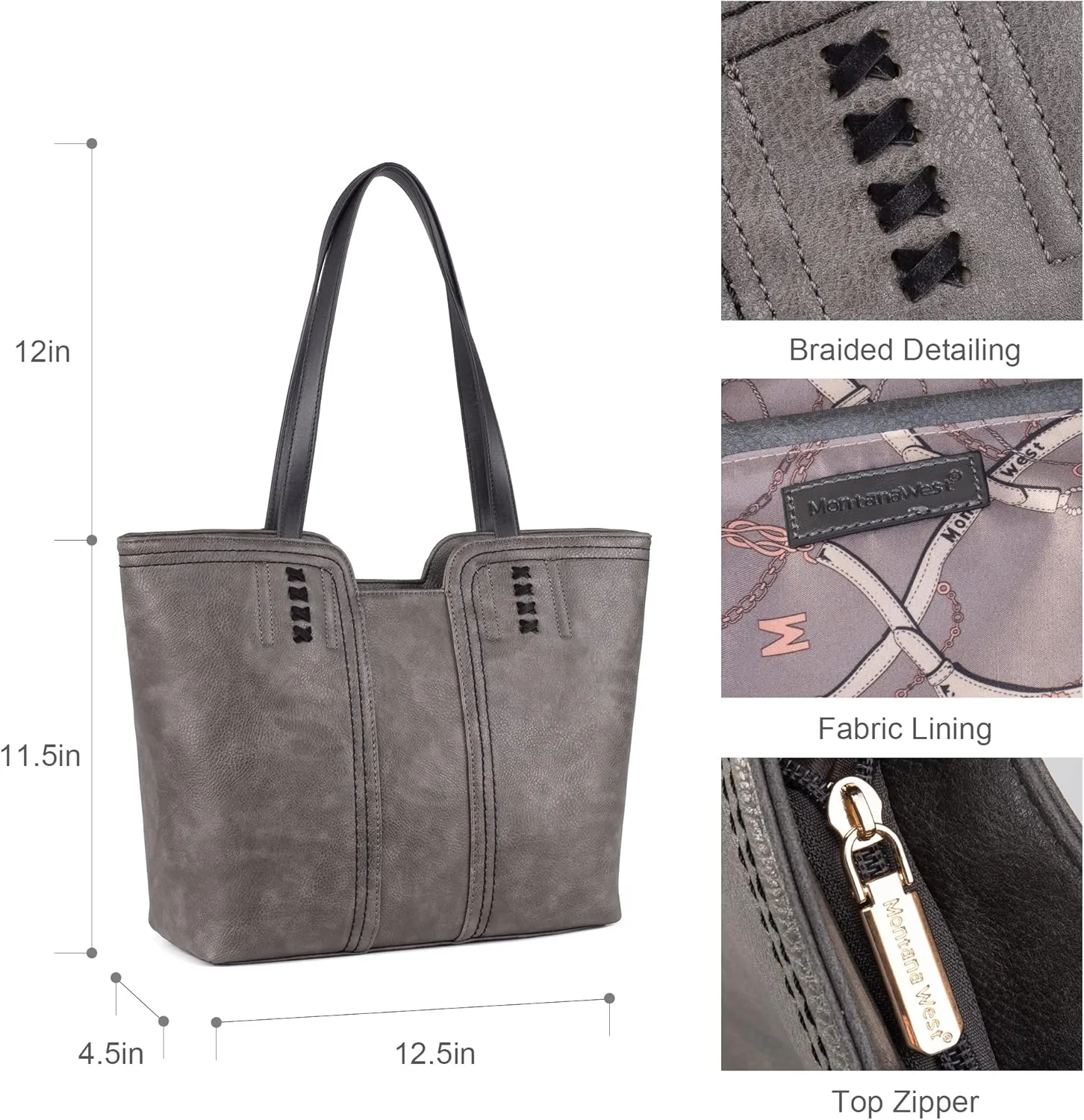 Montana West Tote Bag for Women Top Handle Satchel Purse