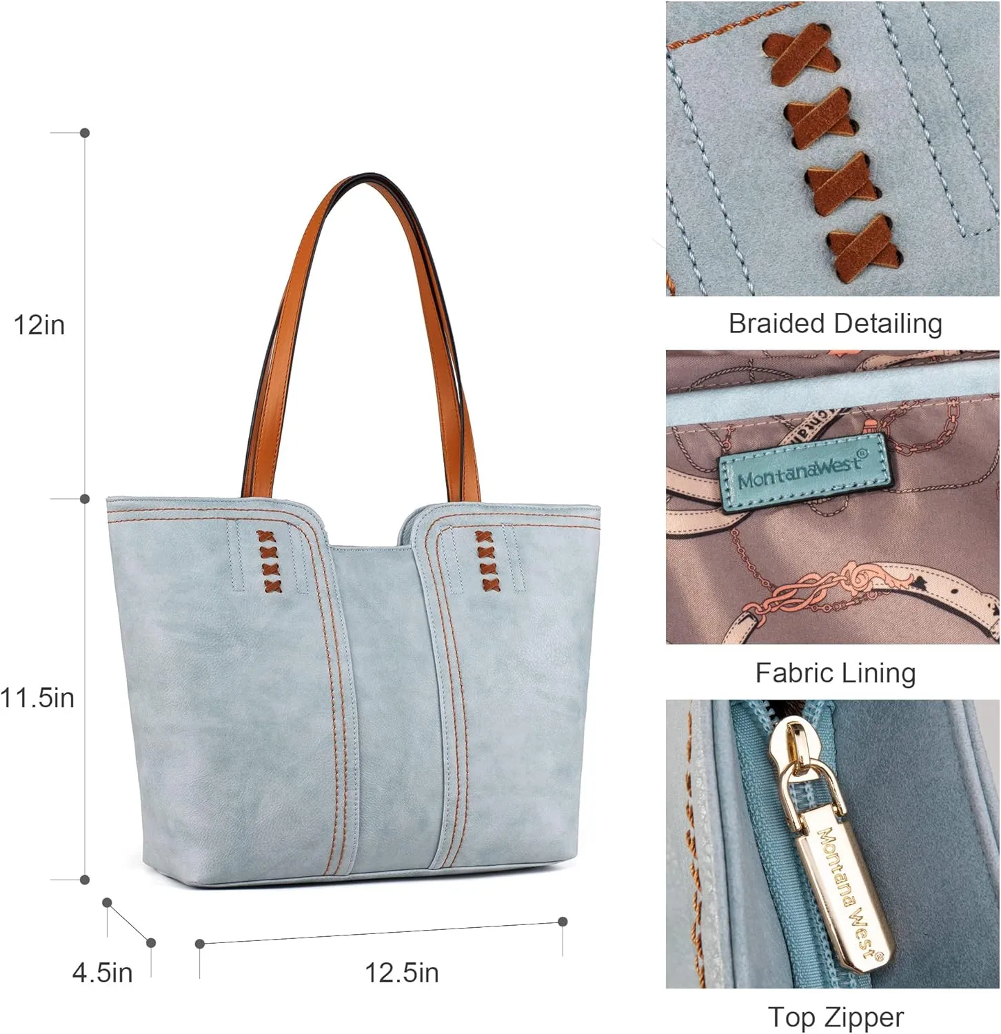 Montana West Tote Bag for Women Top Handle Satchel Purse