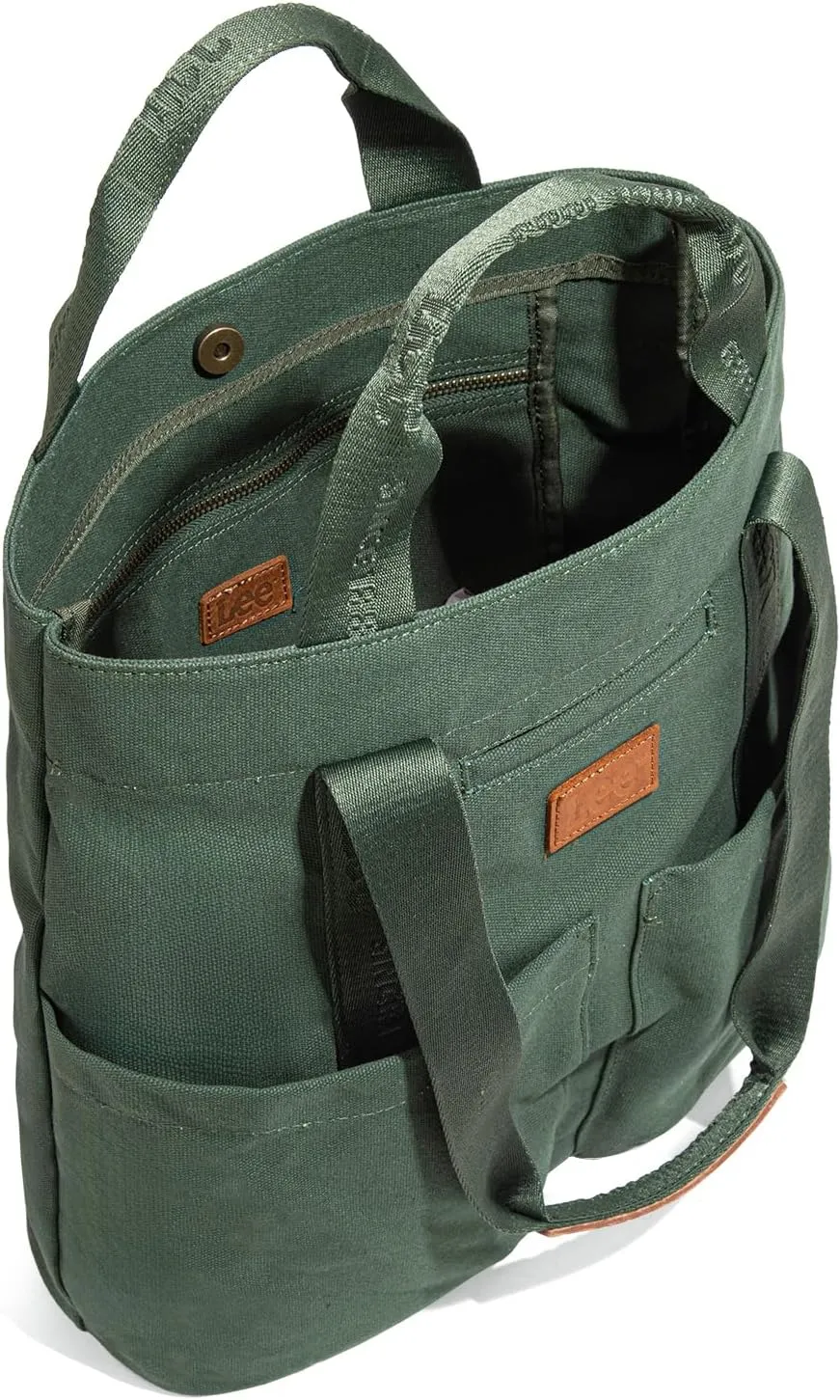 Montana West x Lee Canvas Tote Bag for Women with 2 Front Pockets Top-Handle Handbag & Shoulder Bag
