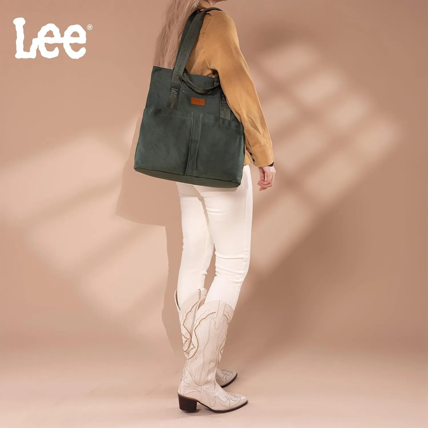 Montana West x Lee Canvas Tote Bag for Women with 2 Front Pockets Top-Handle Handbag & Shoulder Bag