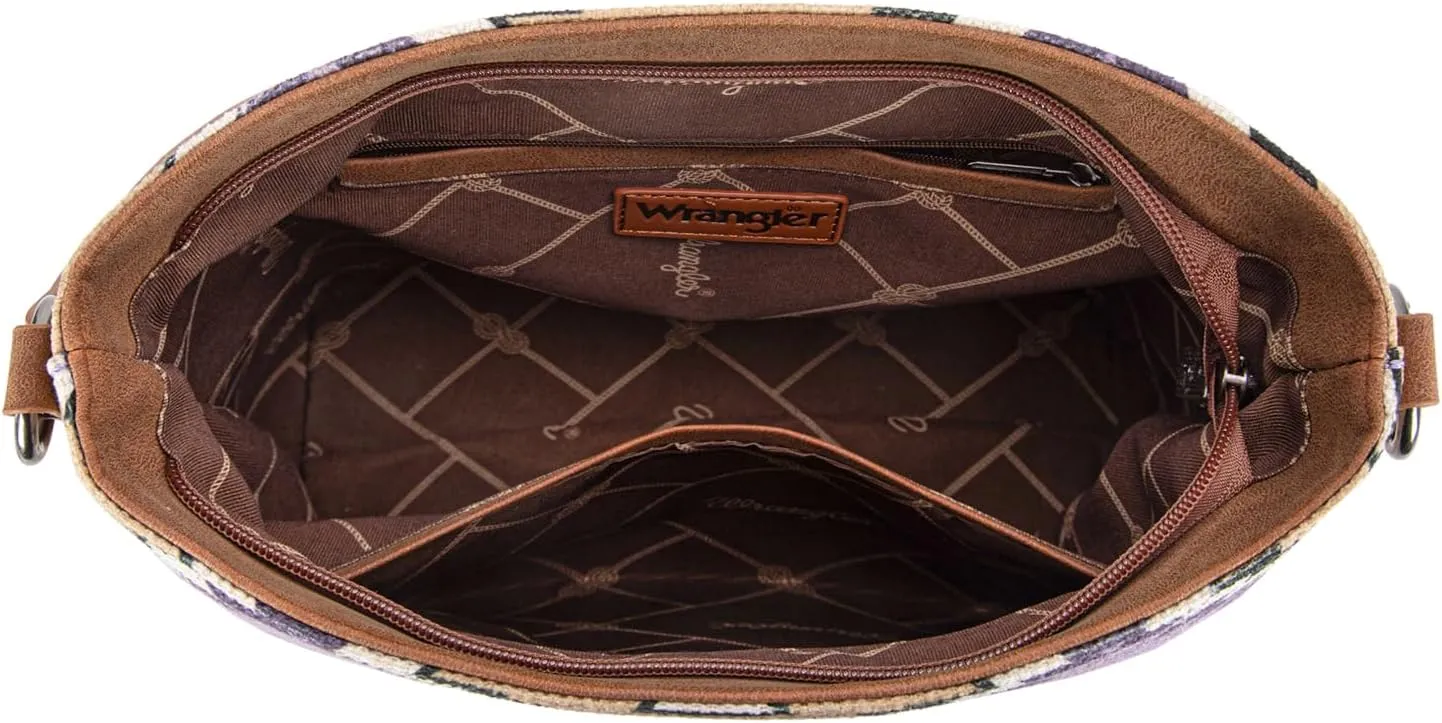 Montana West x Wrangler Hobo Bag for Women Aztec Boho Shoulder Purse with Wide Strap