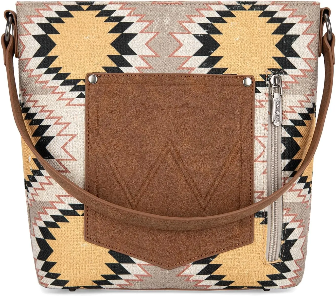 Montana West x Wrangler Hobo Bag for Women Aztec Boho Shoulder Purse with Wide Strap