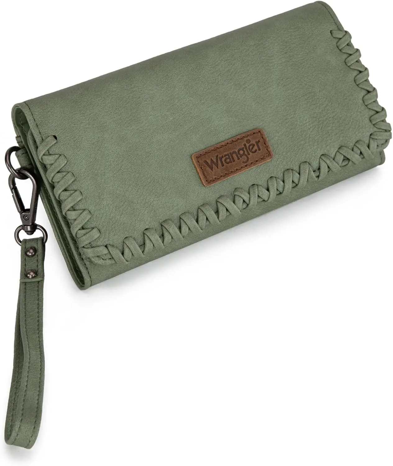 Montana West x Wrangler Wallet Women Trifold RFID Wristlet Wallet for Women Clutch Purse with Card Holder