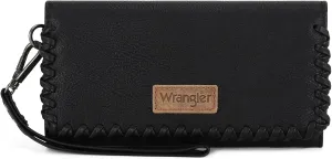 Montana West x Wrangler Wallet Women Trifold RFID Wristlet Wallet for Women Clutch Purse with Card Holder