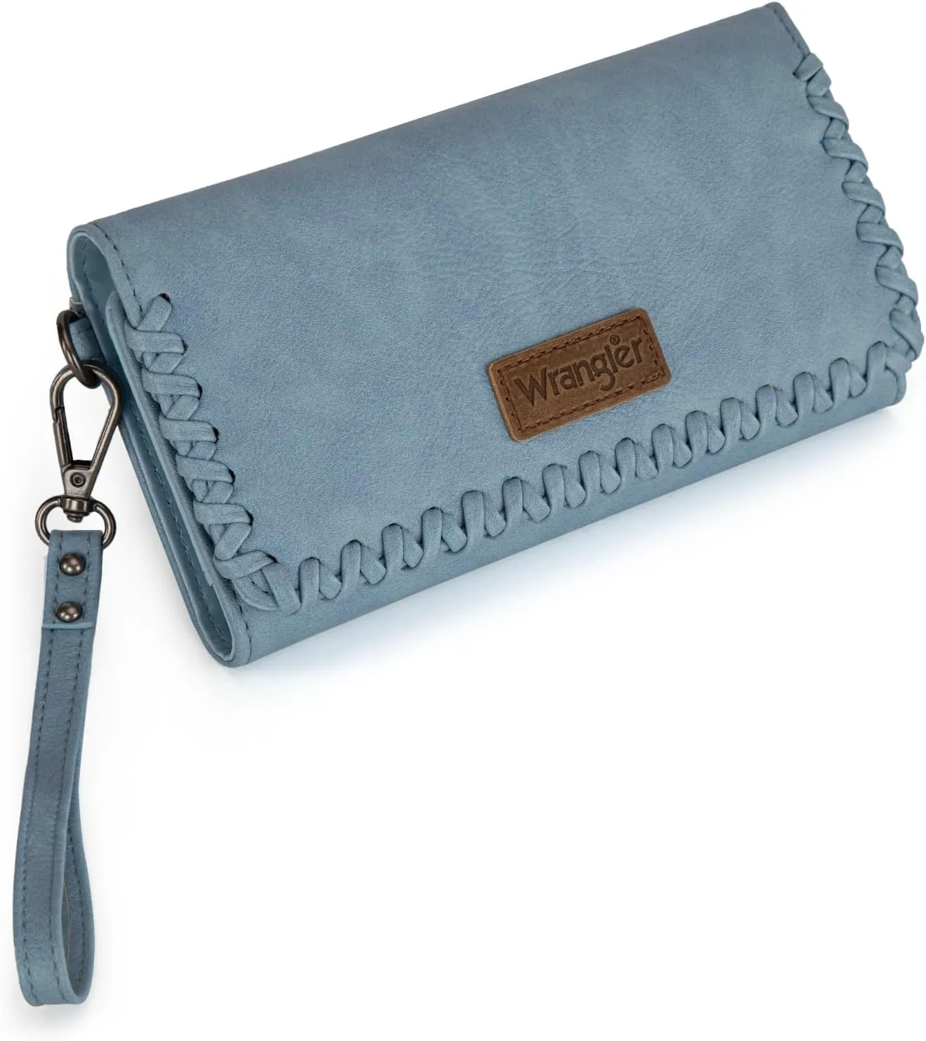 Montana West x Wrangler Wallet Women Trifold RFID Wristlet Wallet for Women Clutch Purse with Card Holder