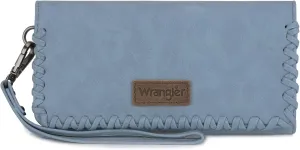Montana West x Wrangler Wallet Women Trifold RFID Wristlet Wallet for Women Clutch Purse with Card Holder