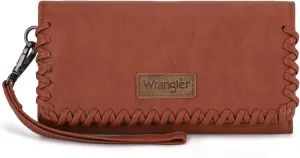 Montana West x Wrangler Wallet Women Trifold RFID Wristlet Wallet for Women Clutch Purse with Card Holder
