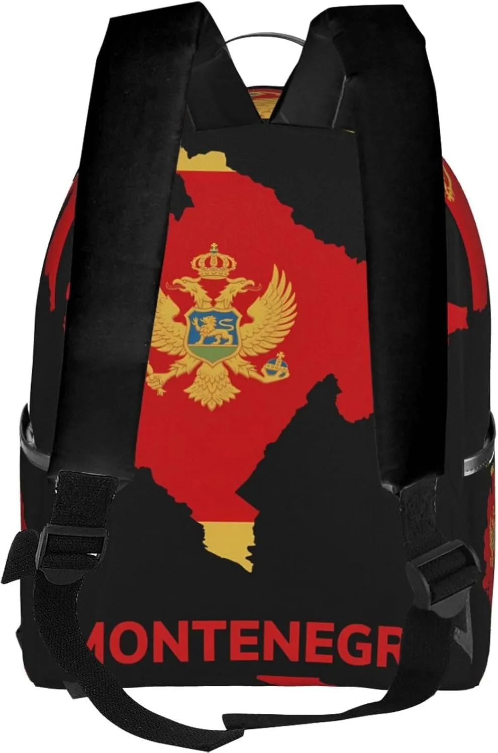 Montenegro Map Flag Casual Backpacks Laptop Backpack Carry-on Daypack Sports Travel Rucksack Lightweight Working Bag for Outdoor Hiking Cycling Walking