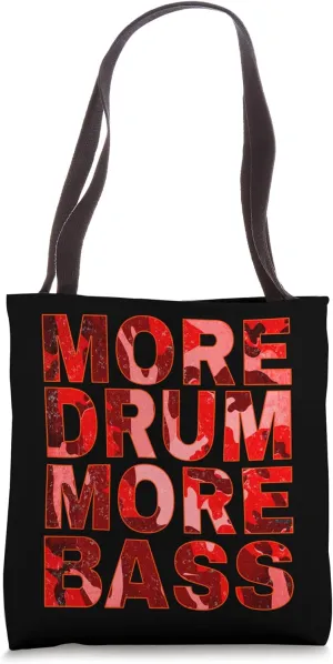 More Drum More Bass DNB Music Jungle Red Camo Drum And Bass Tote Bag