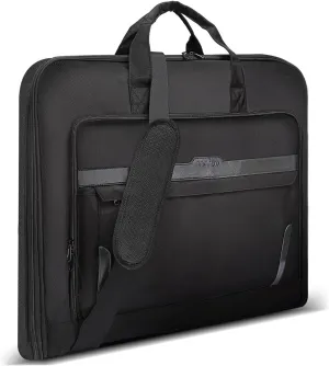 MOSISO Garment Bags for Travel, Travel Suit Bag for Men Women, Suit Luggage Bag for Business, Foldable Carry on Garment Handbag for Hanging Clothes, Duffel Suitcase with Shoulder Strap, Black