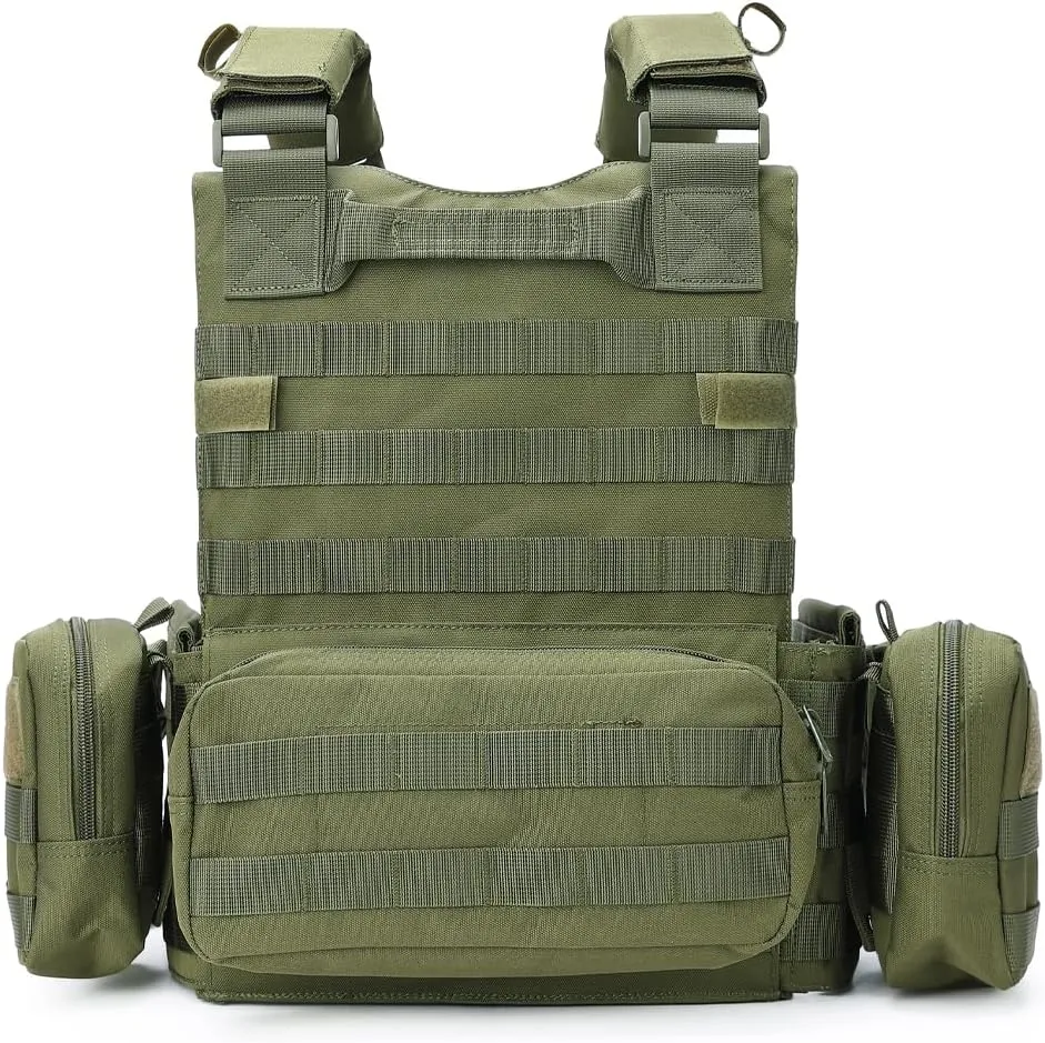 MOZETO Tactical Military Airsoft Weighted Quick Release Adjustable Modular Vest