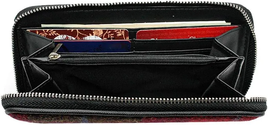 Mucros Weavers Tweed Zippered Wallet & Wristlet
