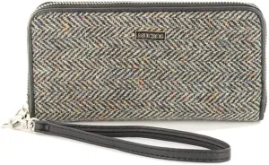 Mucros Weavers Tweed Zippered Wallet & Wristlet