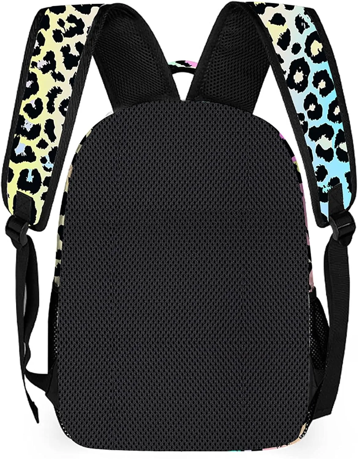 Multi-Colored Leopard Backpack, Lightweight Durable Laptop Bag 3D Printed Daypack with Multiple Pockets, Stylish Shoulders Backpack (Colorful Leopard)