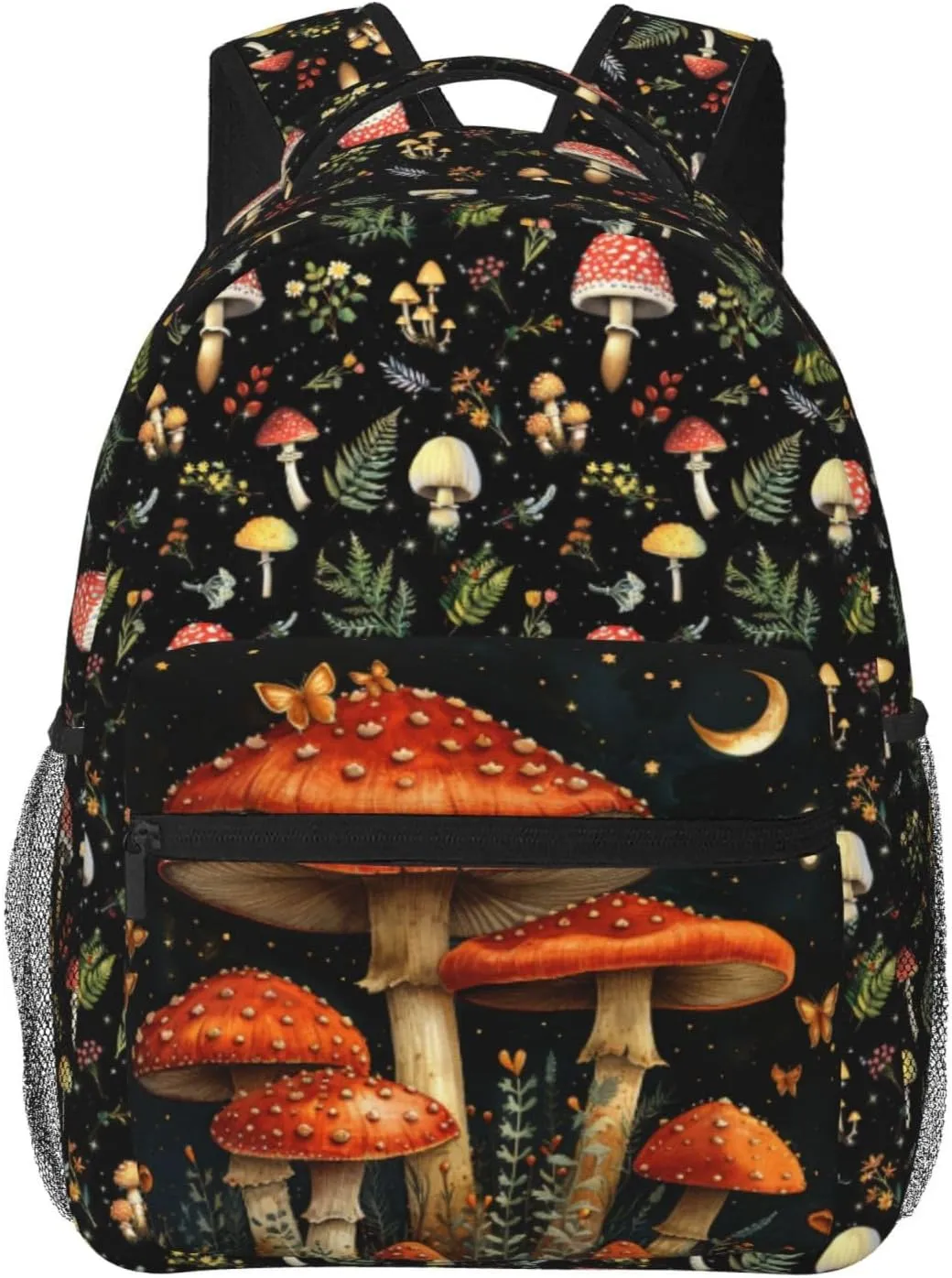 Mushroom Backpack for Boys Girls Bookbags Lightweight Adjustable Elementary Middle High School Bags for Kids Children Teenagers Travel Daypack Laptop Hiking Backpacks