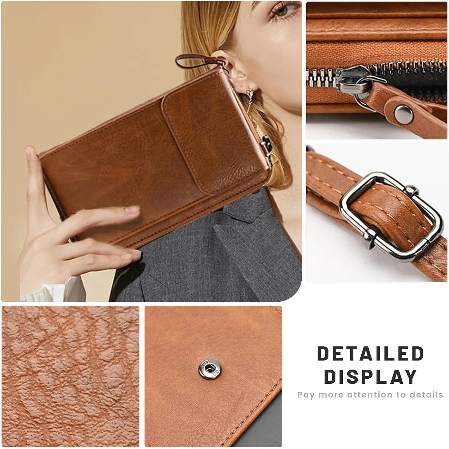 mygreen Leather Small Crossbody Bags for Women - Stylish & Functional Phone Purse with Multiple Pockets