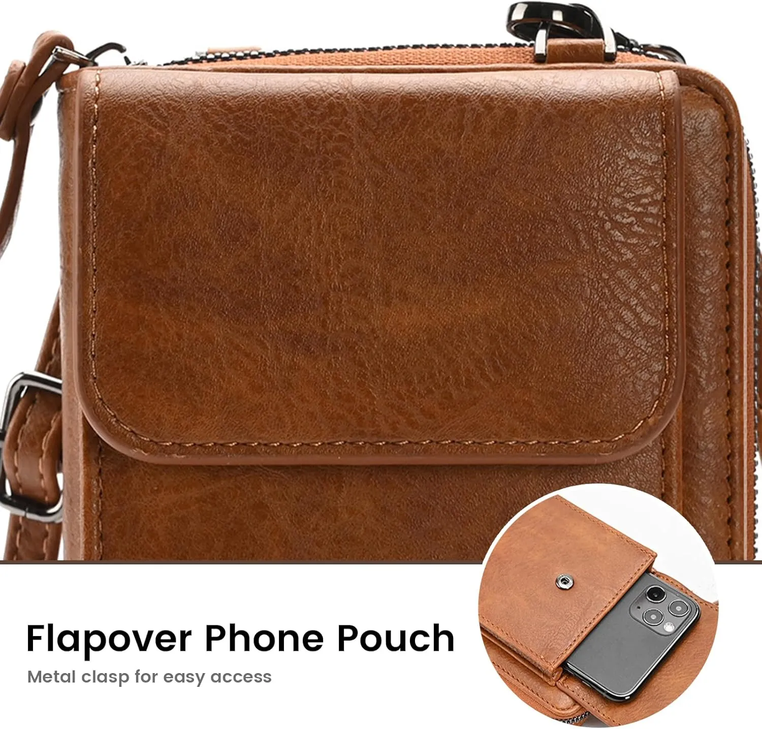 mygreen Leather Small Crossbody Bags for Women - Stylish & Functional Phone Purse with Multiple Pockets