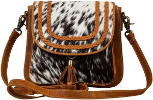 Myra Bag Western Leather Shoulder Bag for Women, Upcycled Hairon Purse Handbag - Samson