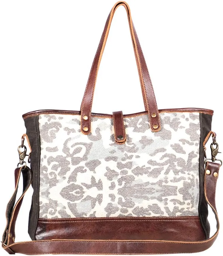 Myra Bags Panache Canvas, leather & Rug Weekender Bag S-1892