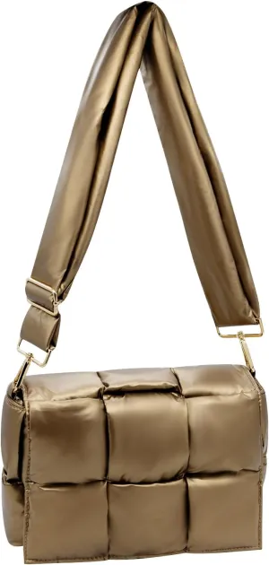 NAARIIAN Shoulder bags for women, Light-weight small puffer purses waterproof, hand-woven puffy bag crossbody handbag