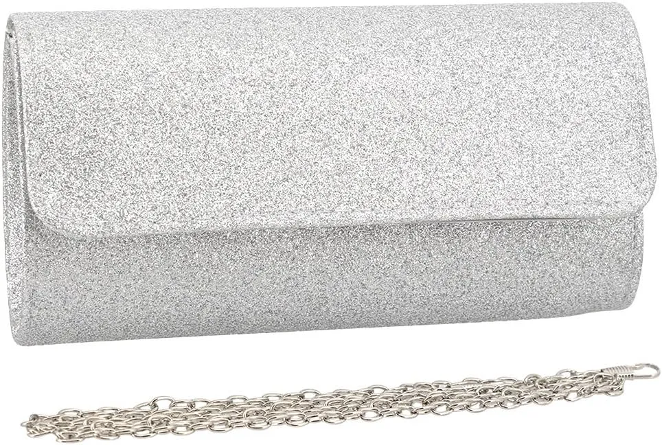 Naimo Flap Dazzling Small Clutch Bag Evening Bag With Detachable Chain