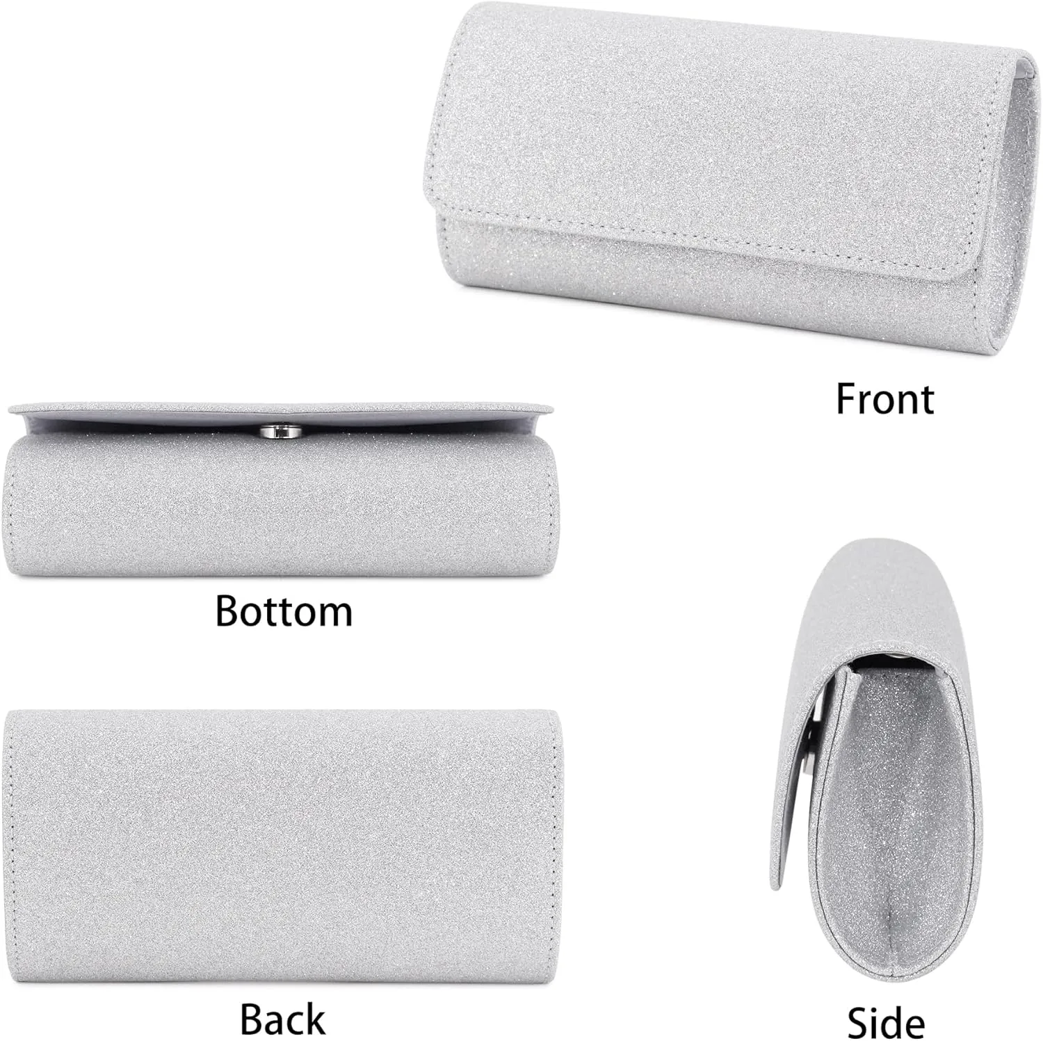 Naimo Flap Dazzling Small Clutch Bag Evening Bag With Detachable Chain