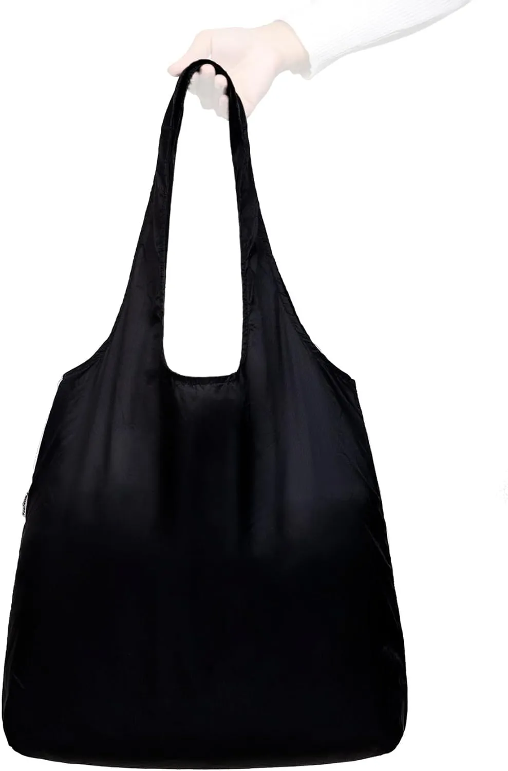 Nanobag Ultra-Lightweight Standard Tote Bag | Perfect for Travel, Shopping & Daily Use | Reusable Grocery Bags | Tiny | Eco-Friendly (Standard, Black)