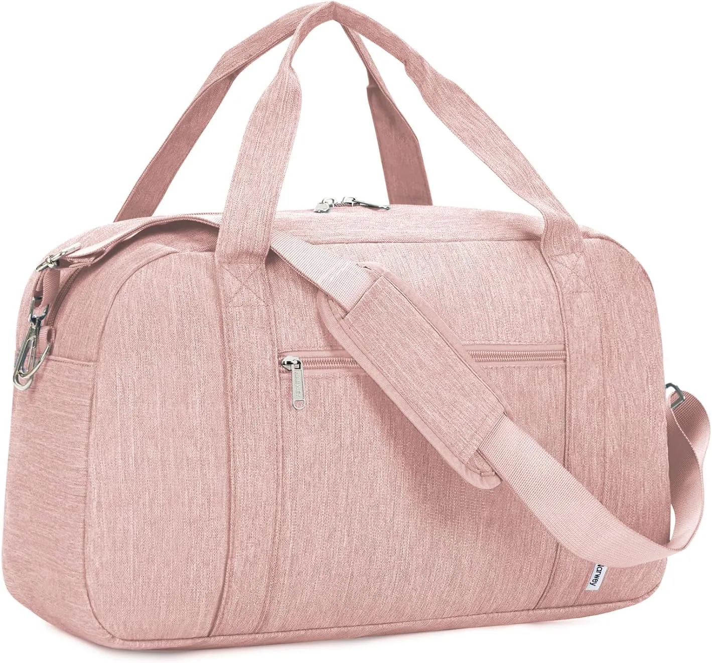 Narwey Carry on Bag 22x14x9 Airlines Approved, Carry on Duffle Bag for Airplane with Wet Pocket, Travel Duffel Bag Luggage Bag Weekender Overnight for Women Men (Pink)