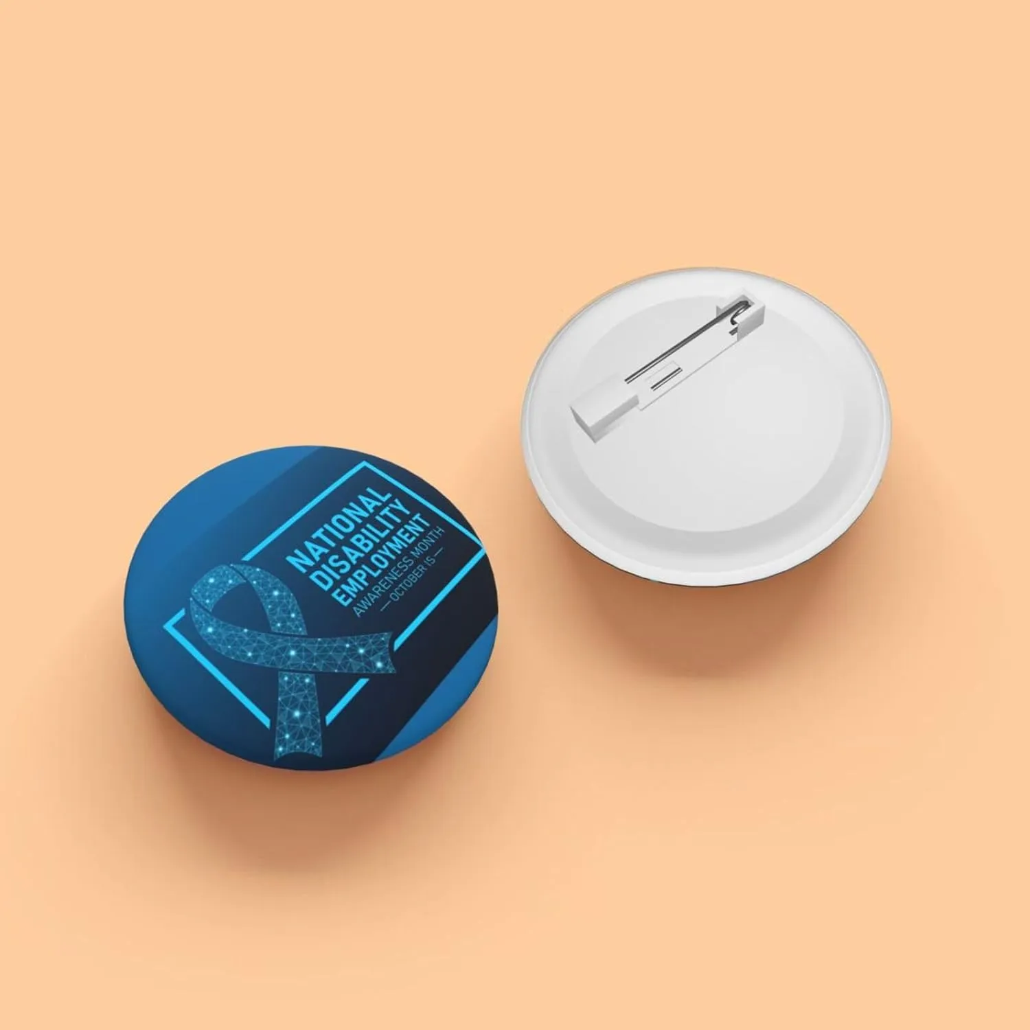 National Disability Employment Awareness Month Pins Personalised Brooch Badge Chest Round Button For Clothes Bags Accessories 1 Pcs
