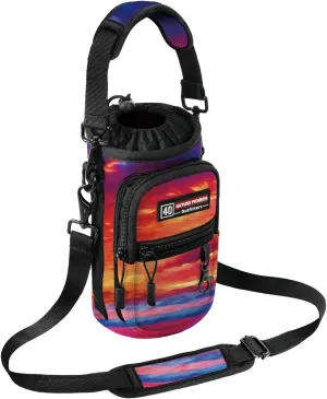 NATURE PIONEOR Water Bottle Holder with Strap,Water Bottle Carrier Bag Sling Sleeve with Adjustable Shoulder Strap & Handle and Large Phone Pocket for Walking,Hiking,Travelling for 25oz/32oz/40oz/64oz