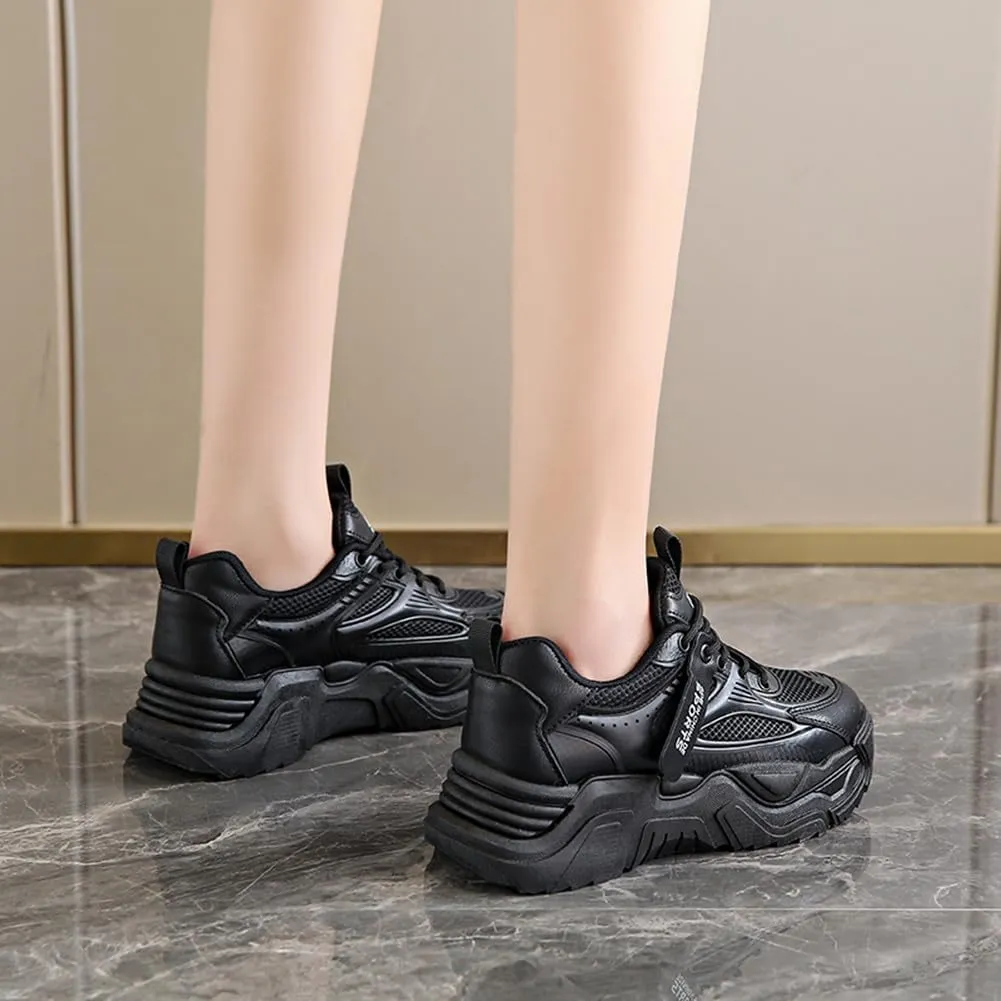 NCNDB Women's Mesh Breathable Walking Sneakers Platform Casual Sports Shoes