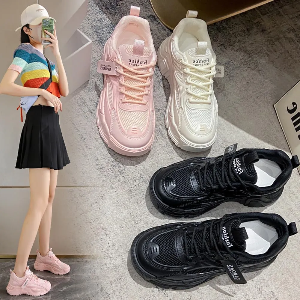 NCNDB Women's Mesh Breathable Walking Sneakers Platform Casual Sports Shoes