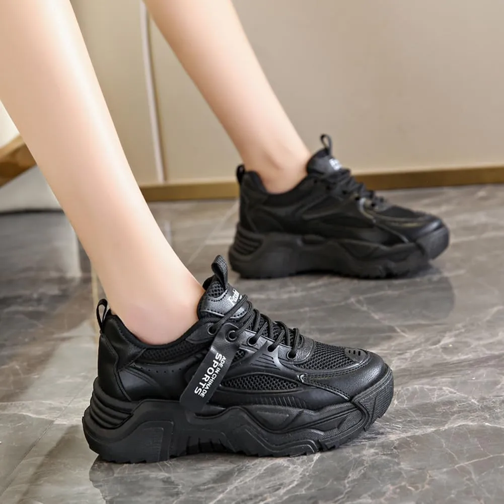 NCNDB Women's Mesh Breathable Walking Sneakers Platform Casual Sports Shoes